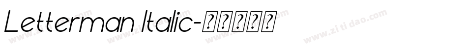 Letterman Italic字体转换